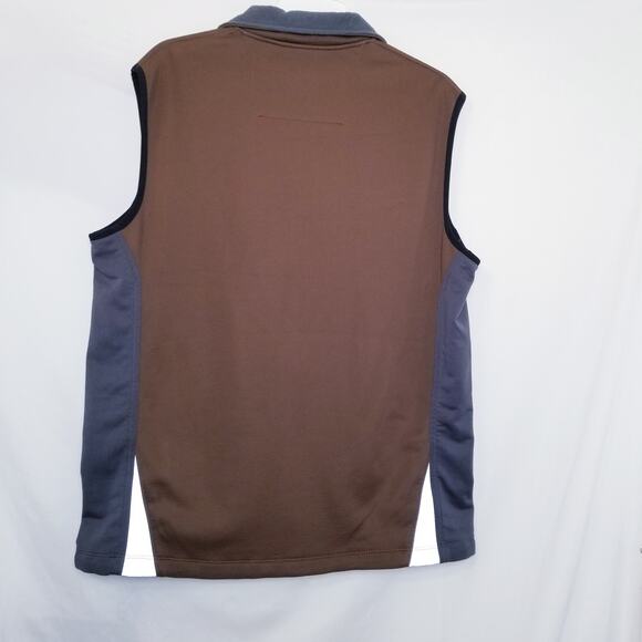 Antigua Performance Men's Golf Vest Brown & Gray Zip Close Sleeveless Size L - Picture 4 of 10